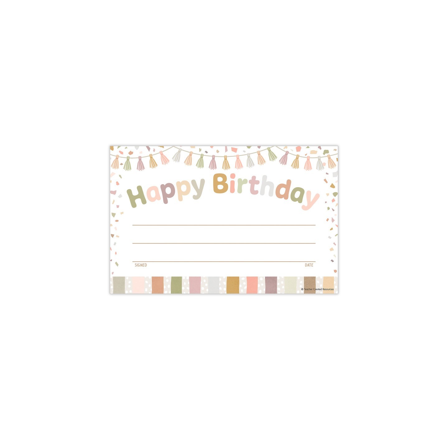 Teacher Created Resources® Terrazzo Tones Happy Birthday Awards, Pack of 30