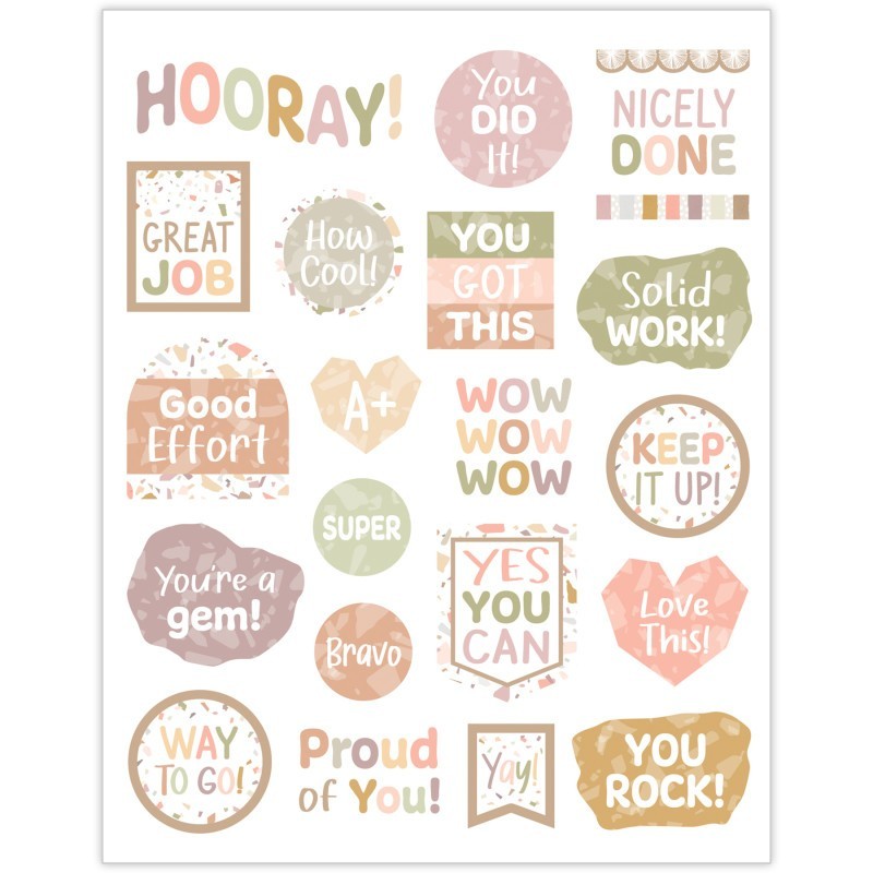Teacher Created Resources® Terrazzo Tones Stickers, Pack of 120