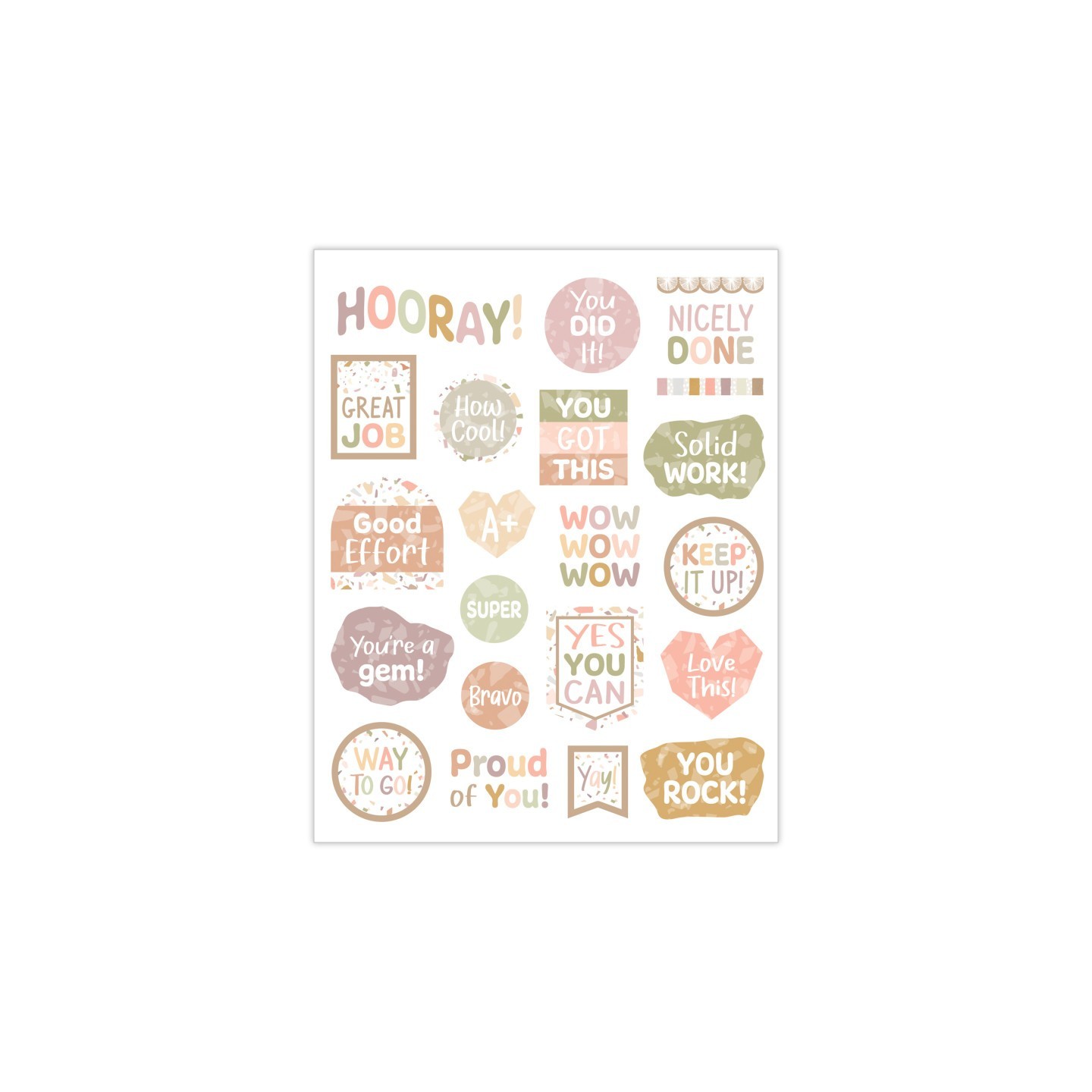 Teacher Created Resources® Terrazzo Tones Stickers, Pack of 120
