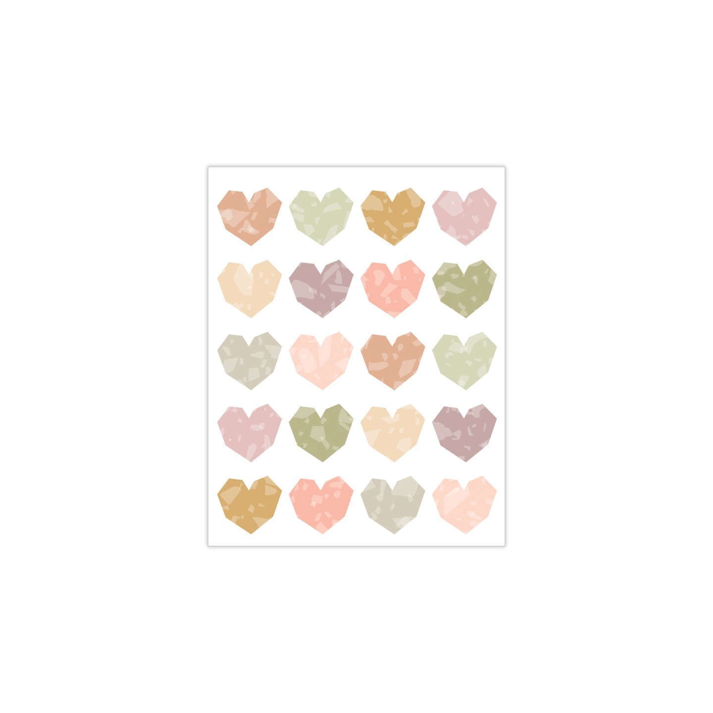 Teacher Created Resources® Terrazzo Tones Hearts Stickers, Pack of 120
