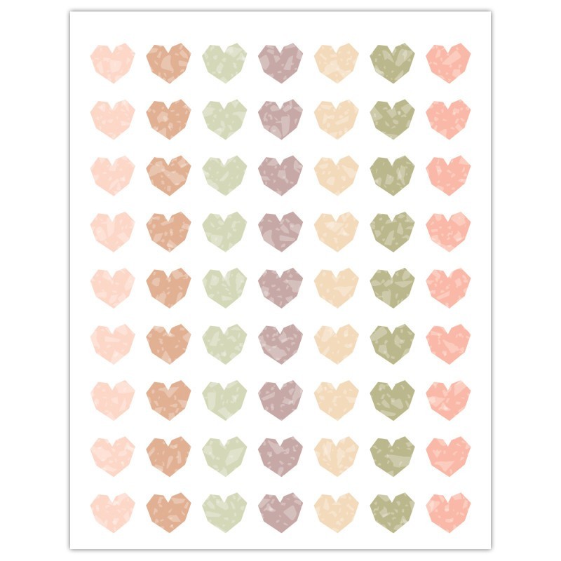 Teacher Created Resources® Terrazzo Tones Hearts Mini Stickers, Pack of 378