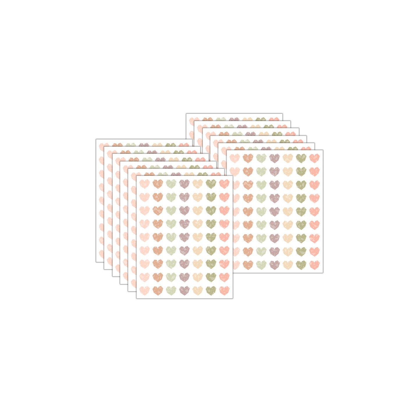 Teacher Created Resources® Terrazzo Tones Hearts Mini Stickers, 378 Per Pack, 12 Packs