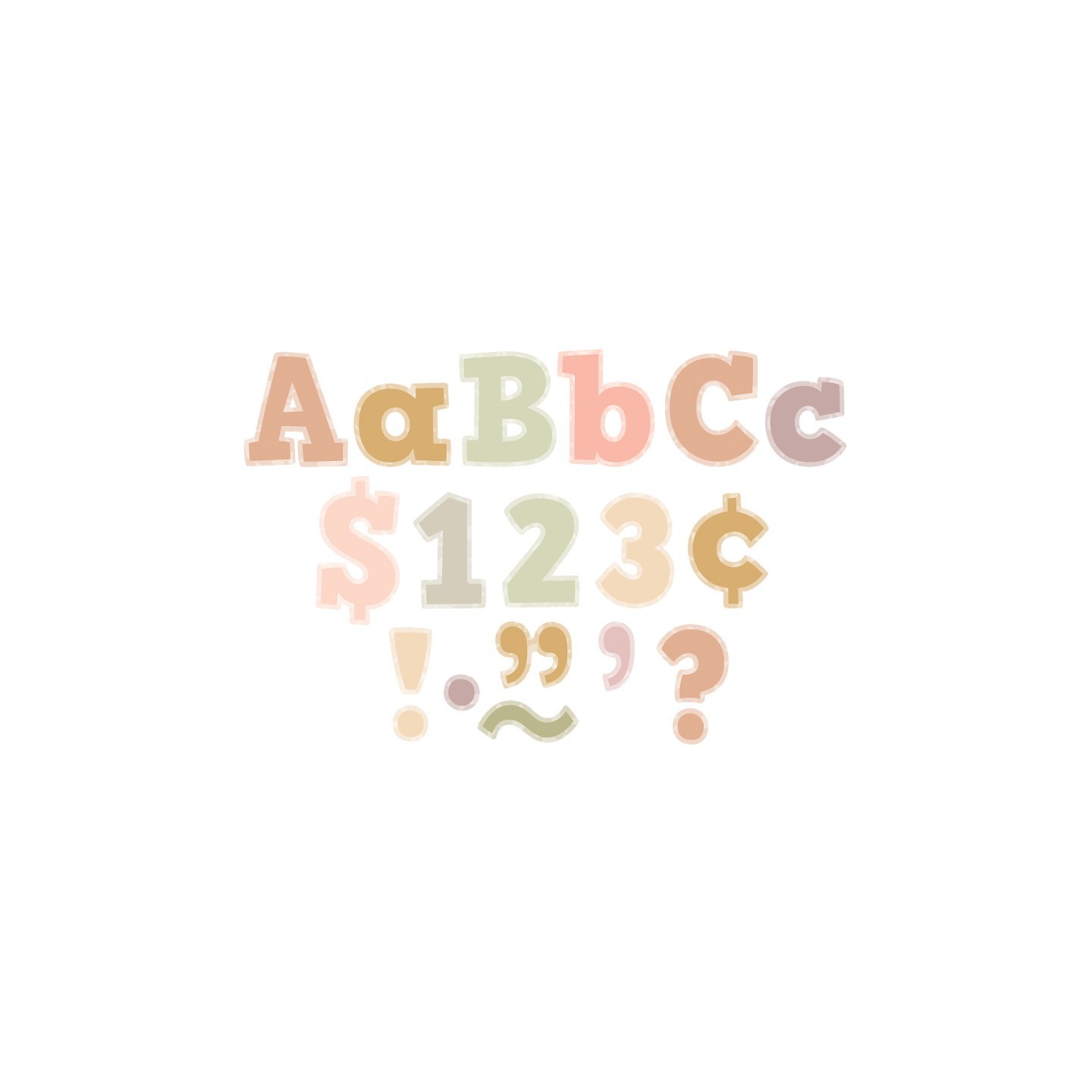 Teacher Created Resources® Terrazzo Tones 4" Bold Block Letters Combo Pack, 230 Pieces