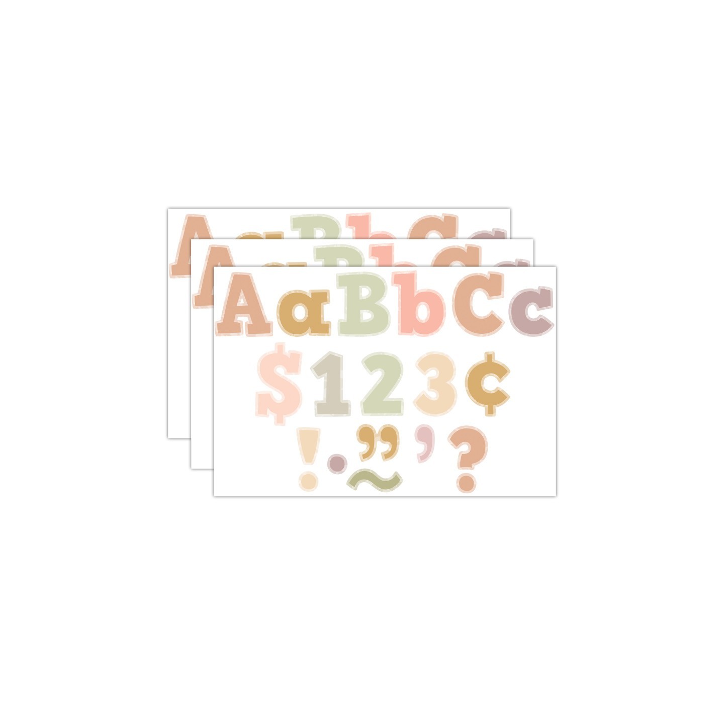 Teacher Created Resources® Terrazzo Tones 4" Bold Block Letters Combo Pack, 230 Pieces Per Pack, 3 Packs