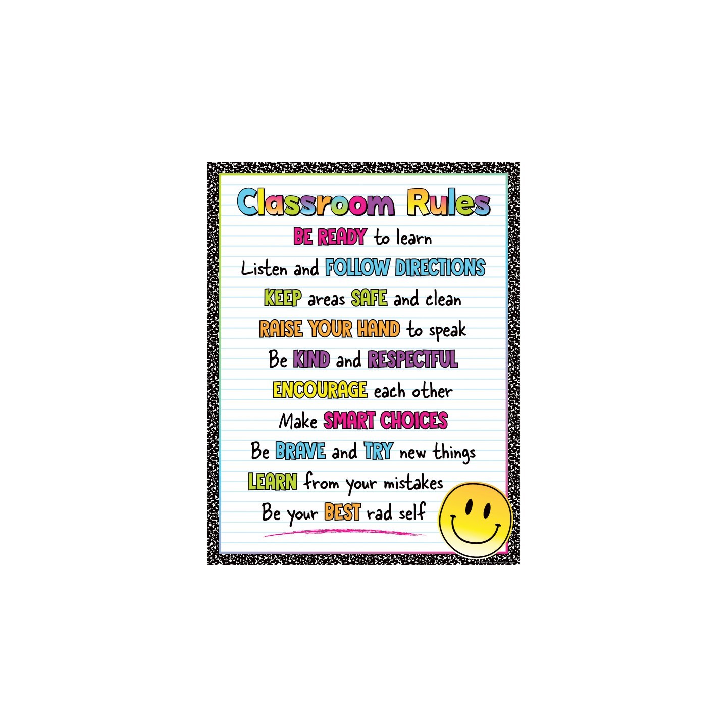 Teacher Created Resources® Brights 4Ever Classroom Rules Chart