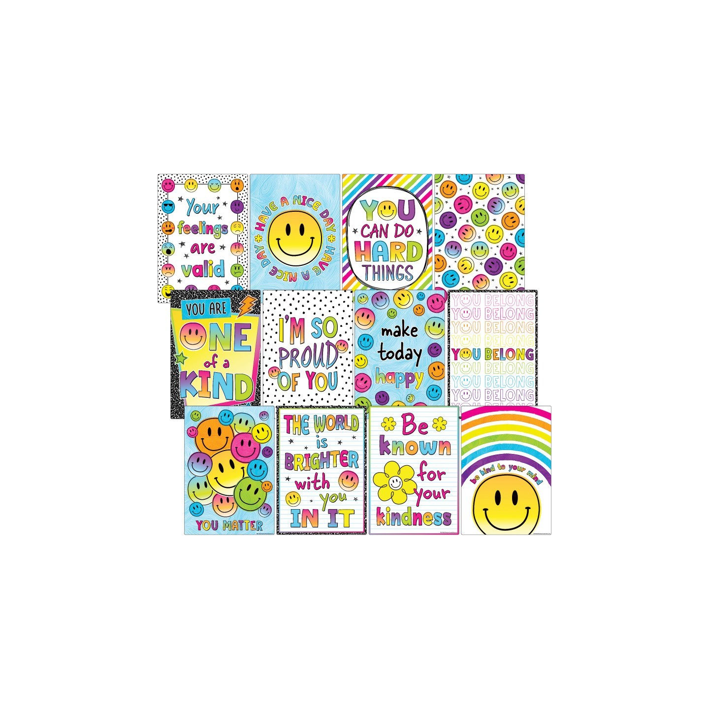 Teacher Created Resources® Brights 4Ever Positive Sayings Small Poster Pack, Pack of 12