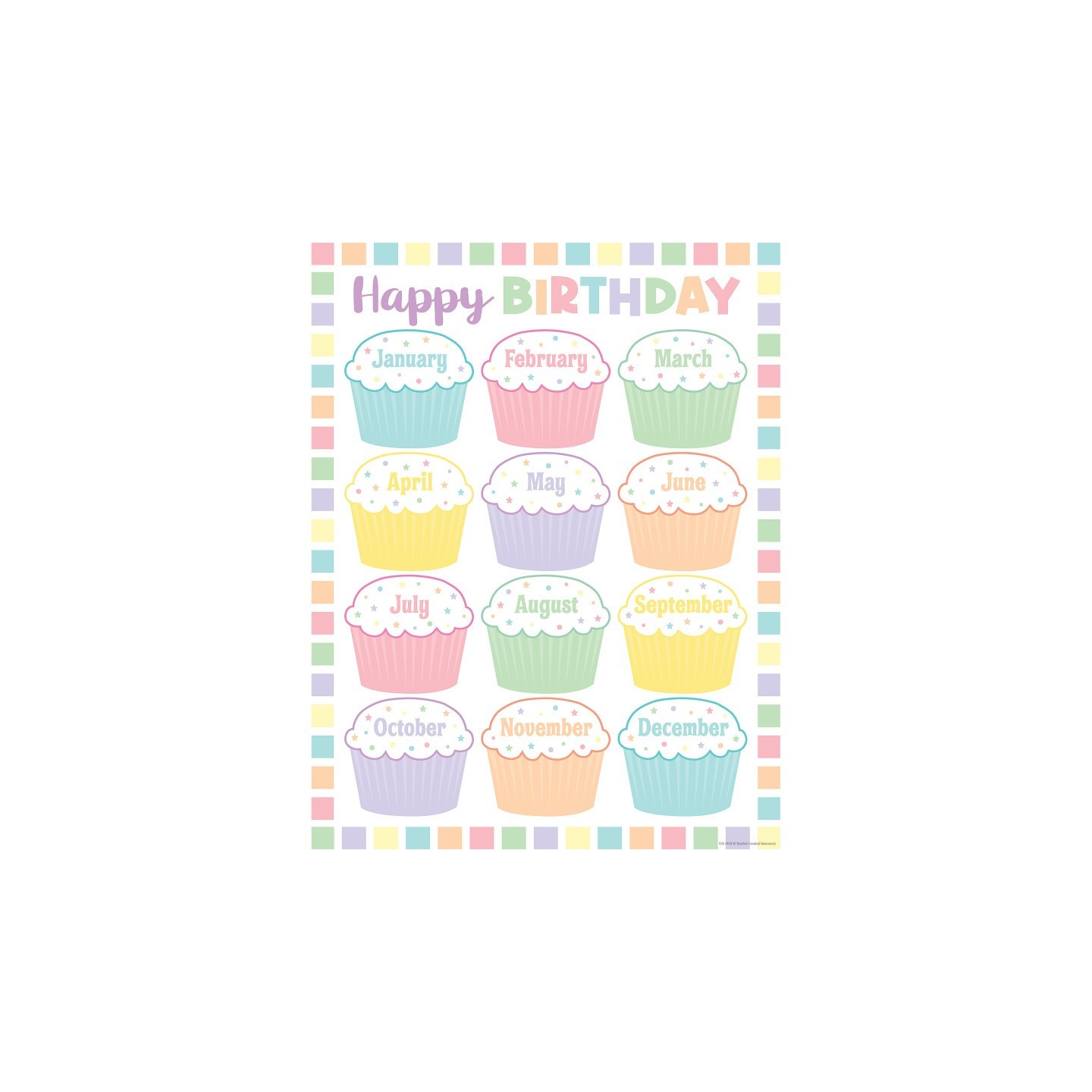 Teacher Created Resources® Pastel Pop Happy Birthday Chart