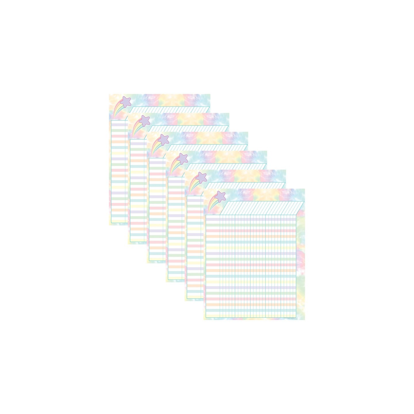 Teacher Created Resources® Pastel Pop Incentive Chart, Pack of 6