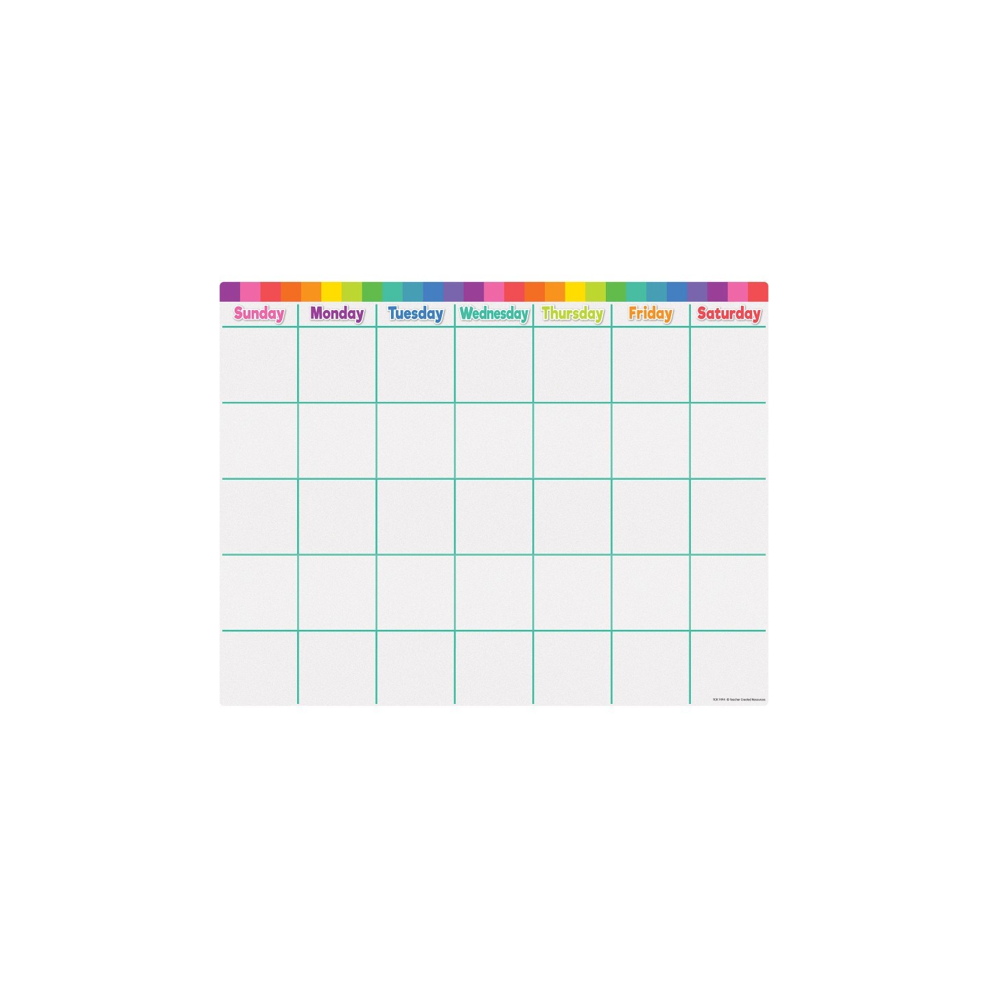 Teacher Created Resources® Colorful Calendar Write-On/Wipe-Off Chart