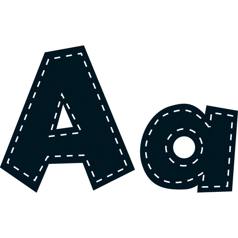 Teacher Created Resources® 4" Fun Font Letters, Black Stitch, 160 Pieces