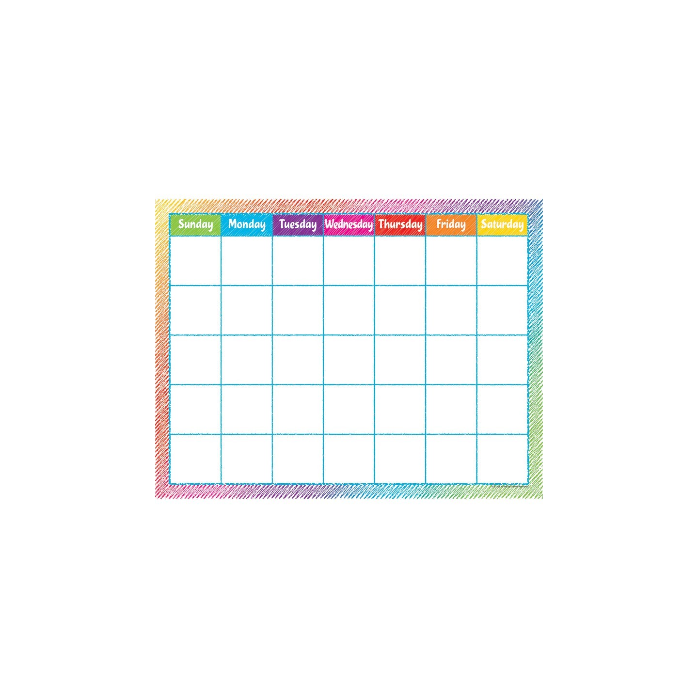 Teacher Created Resources® Colorful Scribble Calendar Chart