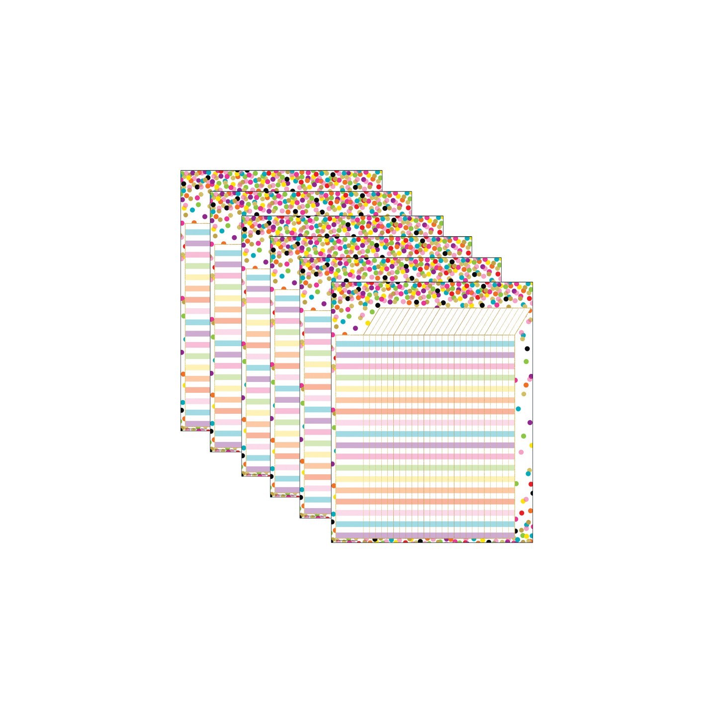 Teacher Created Resources® Confetti Incentive Chart, Pack of 6