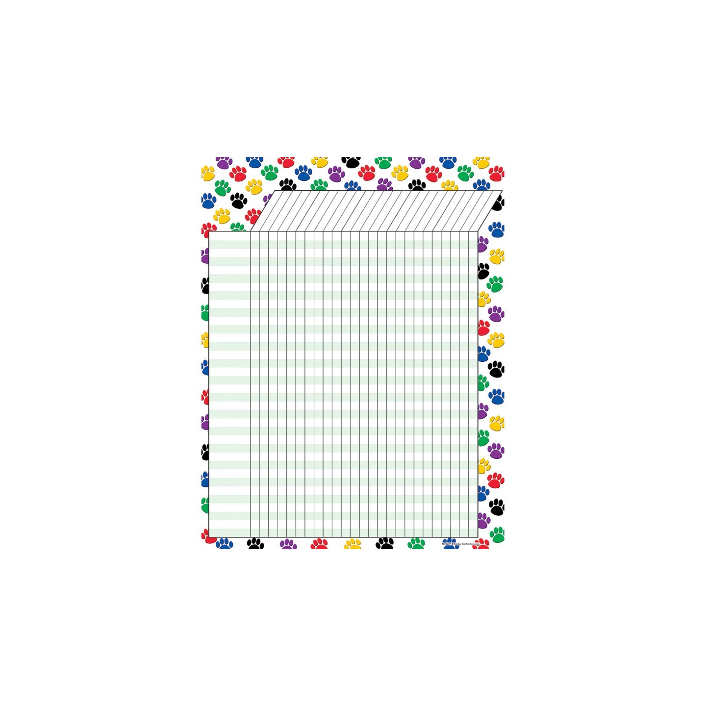 Teacher Created Resources® Colorful Paw Prints Incentive Chart