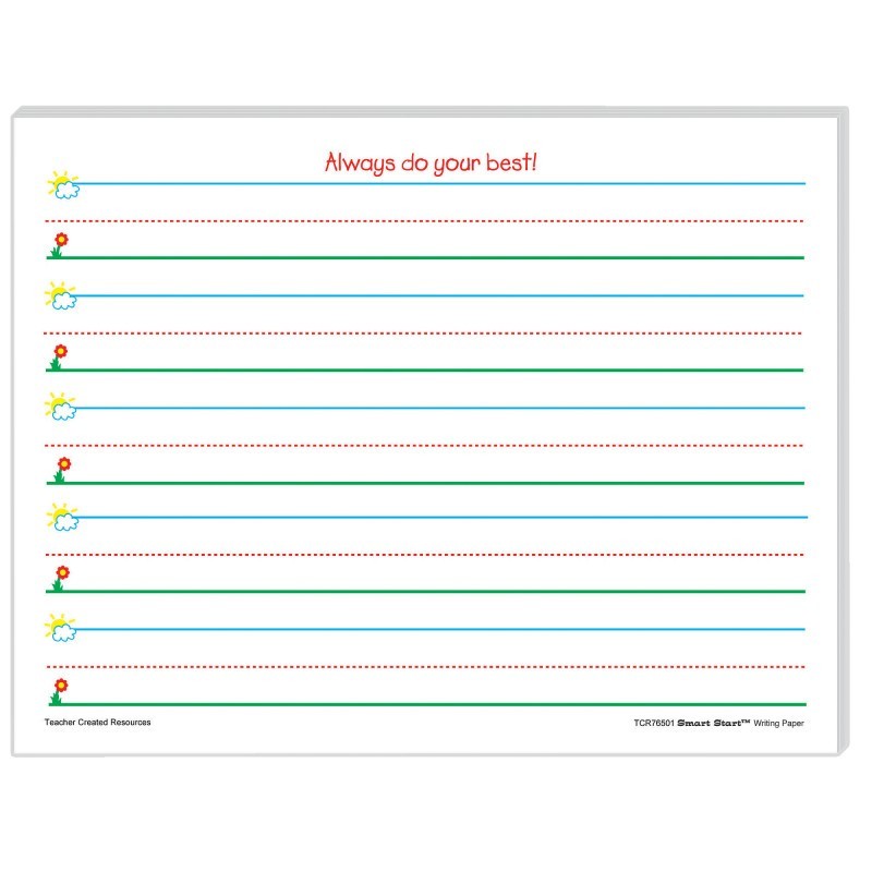 Teacher Created Resources® Smart Start K-1 Writing Paper: 100 Sheets