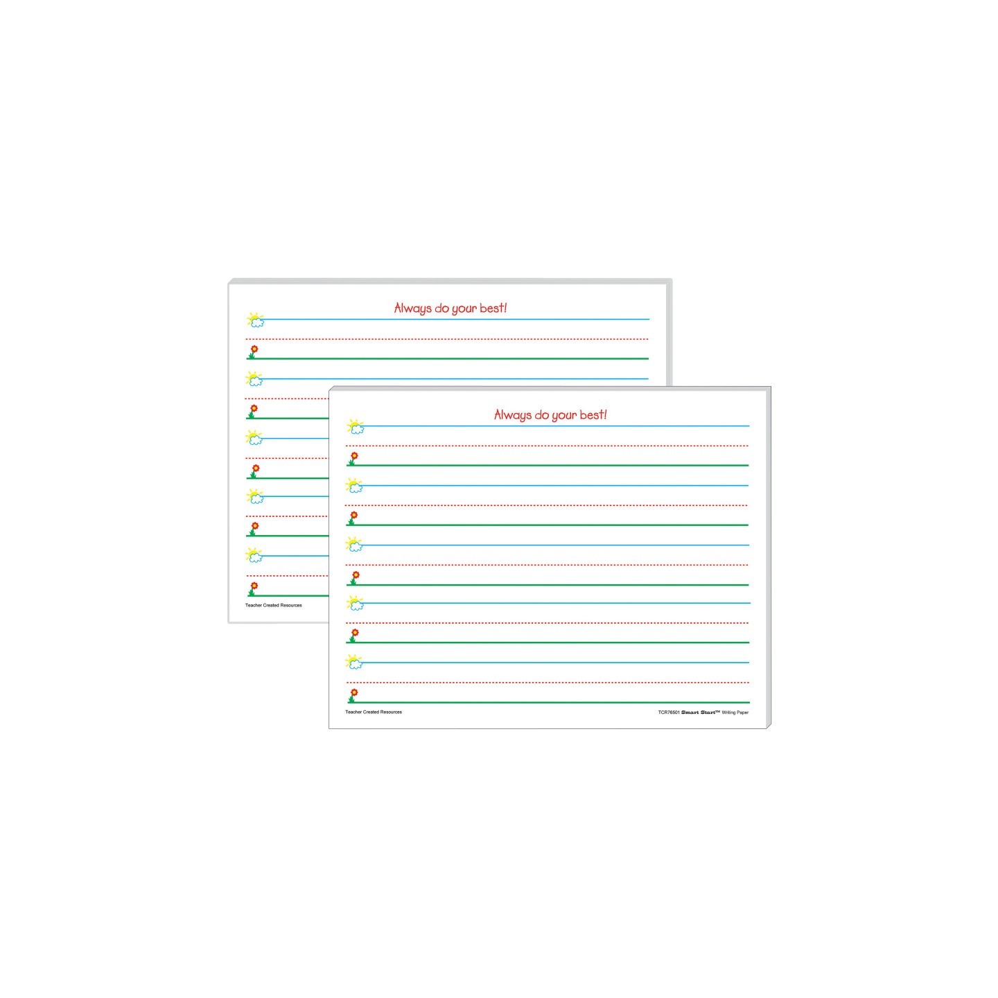 Teacher Created Resources® Smart Start K-1 Writing Paper: 100 Sheets Per Pack, 2 Packs
