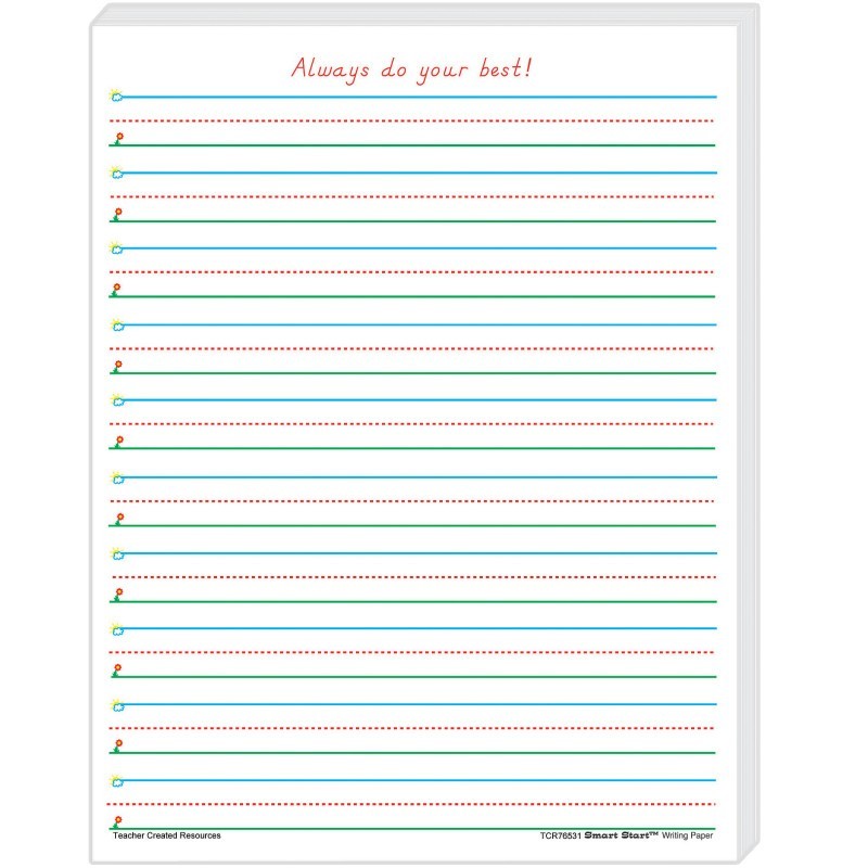 Teacher Created Resources® Smart Start 1-2 Writing Paper: 100 Sheets
