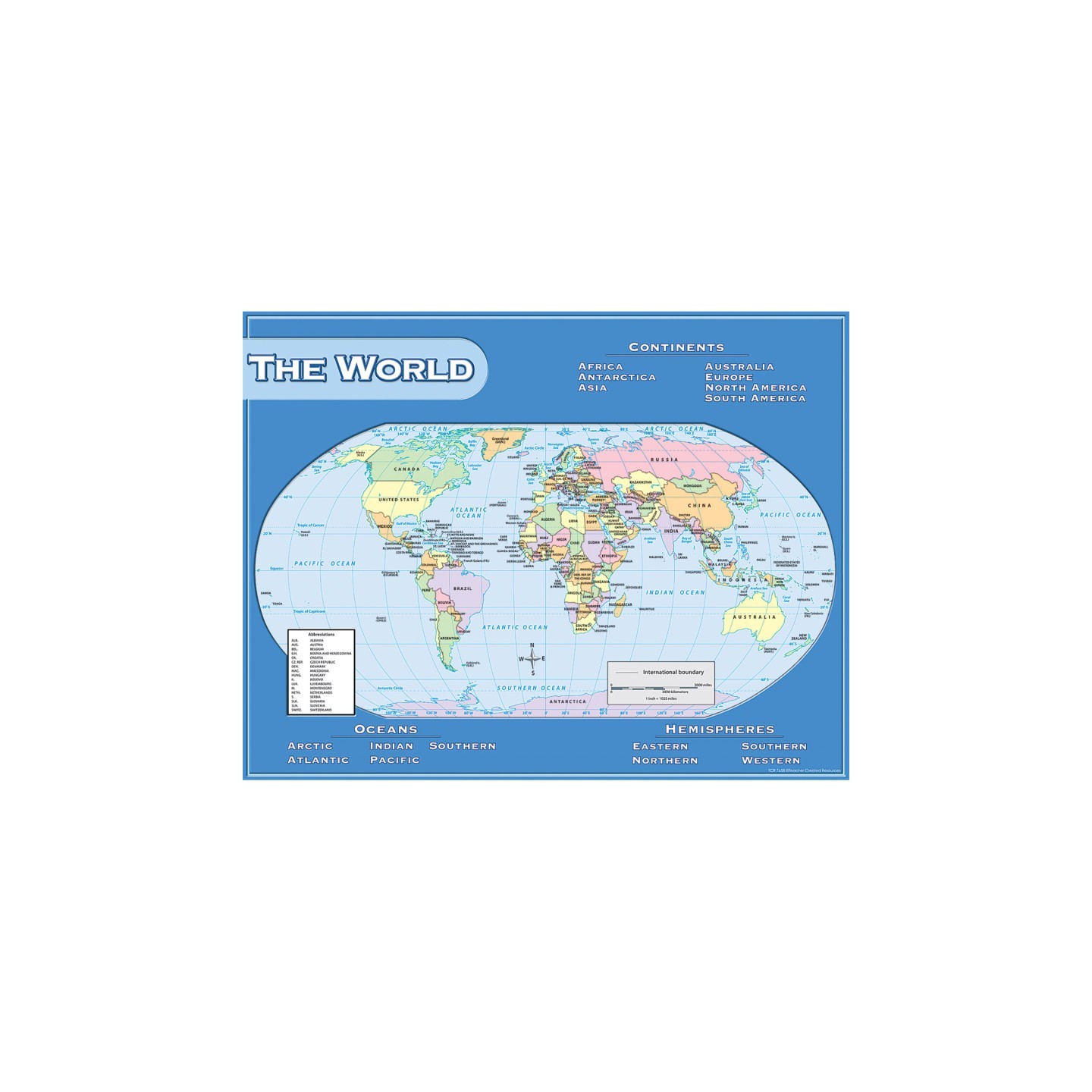 Teacher Created Resources® World Map Chart