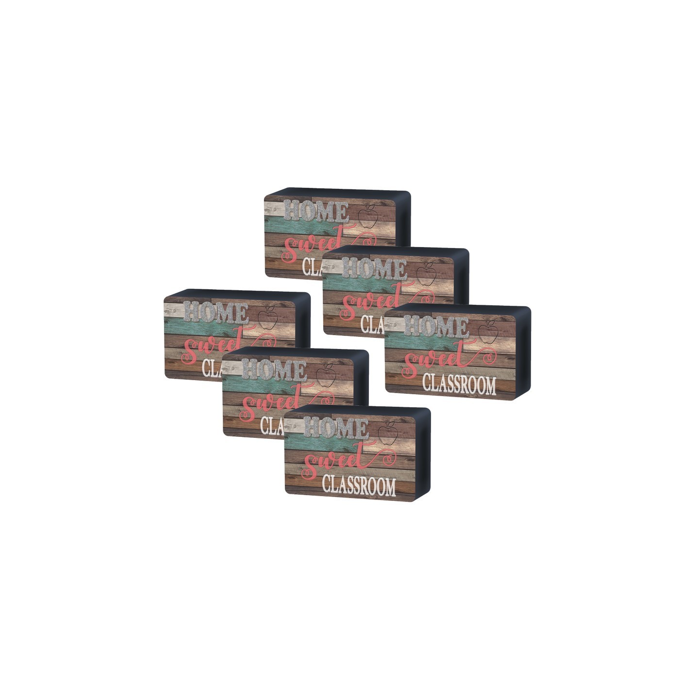 Teacher Created Resources® Home Sweet Classroom Magnetic Whiteboard Eraser, Pack of 6