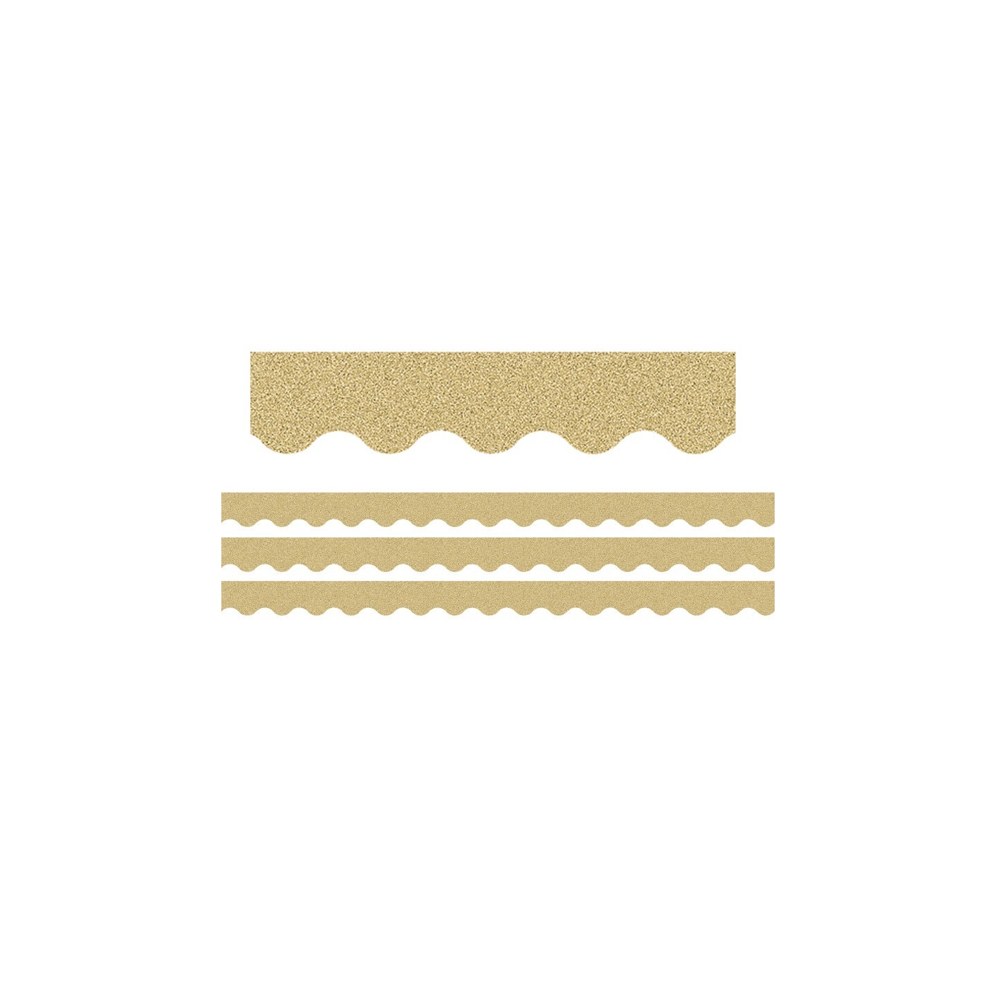 Teacher Created Resources® Gold Glitz Scalloped Border Trim, 35 Feet Per Pack, 3 Packs