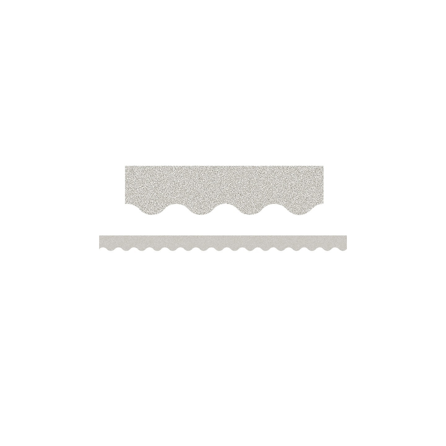 Teacher Created Resources® Silver Glitz Scalloped Border Trim, 35 Feet