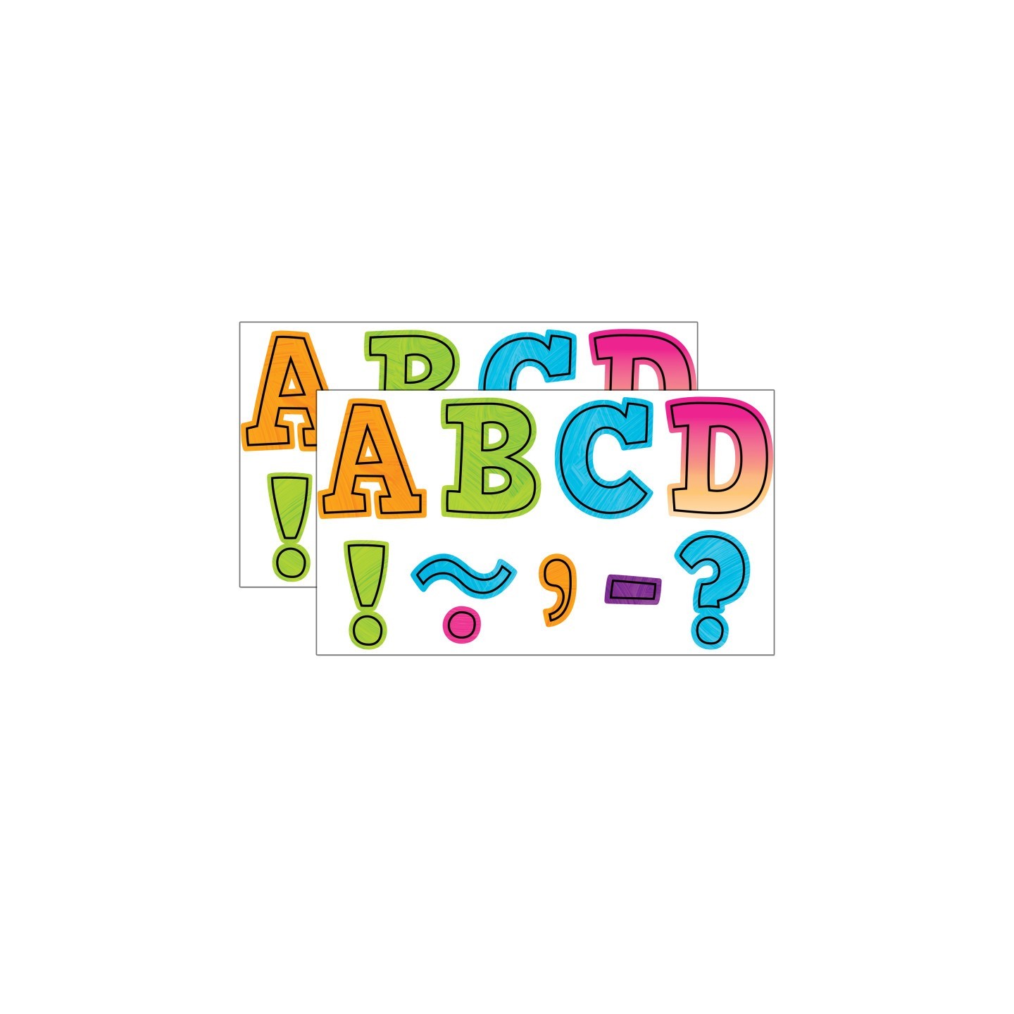 Teacher Created Resources® Brights 4Ever Bold Block 3" Magnetic Letters, 55 Pieces Per Pack, 2 Packs