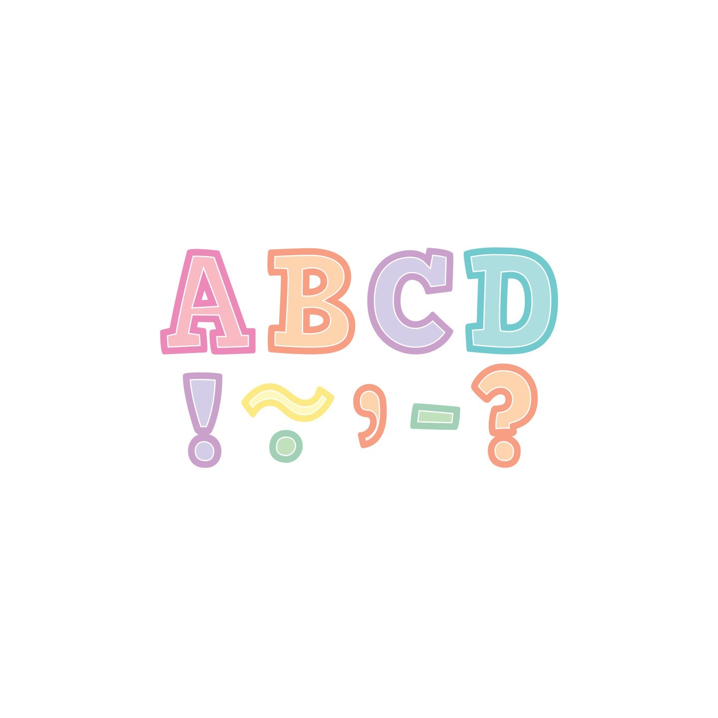 Teacher Created Resources® Pastel Pop Bold Block 3" Magnetic Letters, 55 Pieces
