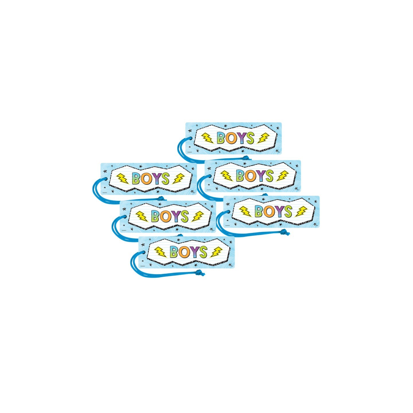 Teacher Created Resources® Brights 4Ever Magnetic Boys Pass, Pack of 6