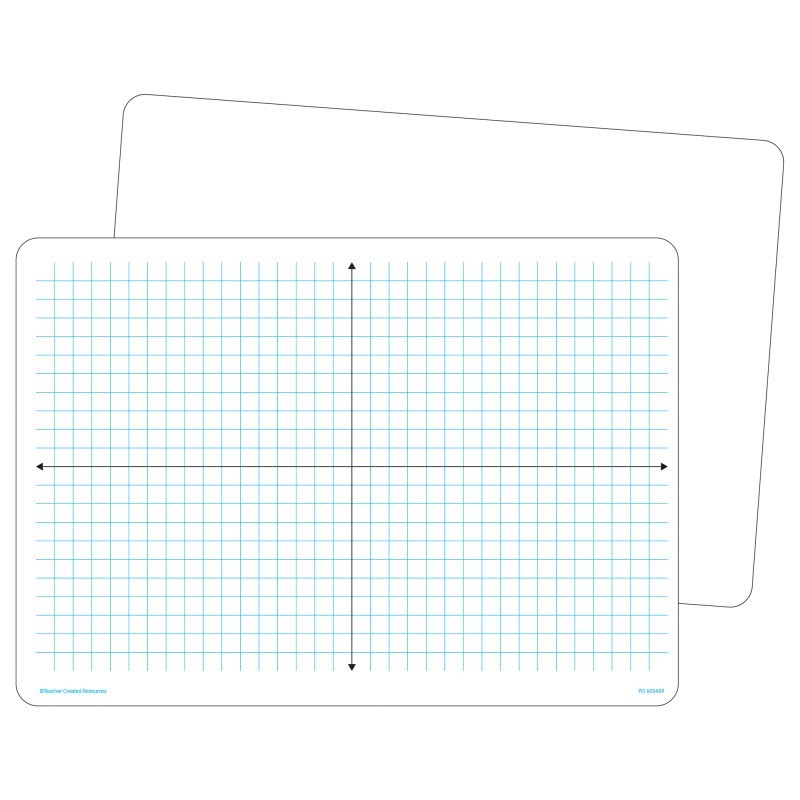 Teacher Created Resources® Double-Sided Coordinate Plane Dry Erase Boards, Pack of 10