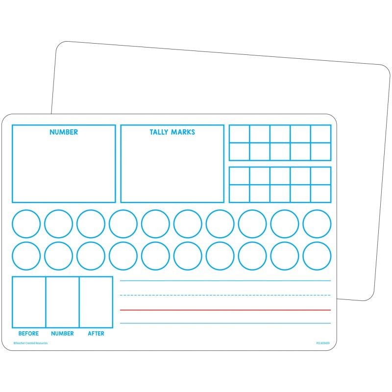 Teacher Created Resources® Double-Sided Learning Numbers 1-20 Dry Erase Boards, Pack of 10