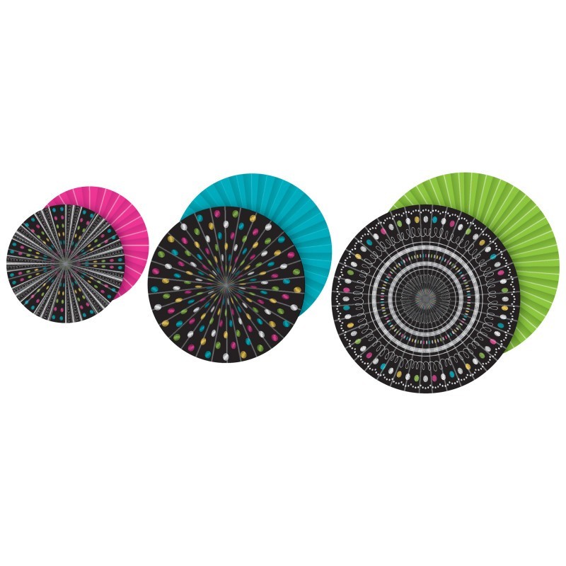 Teacher Created Resources® Chalkboard Brights Hanging Paper Fans