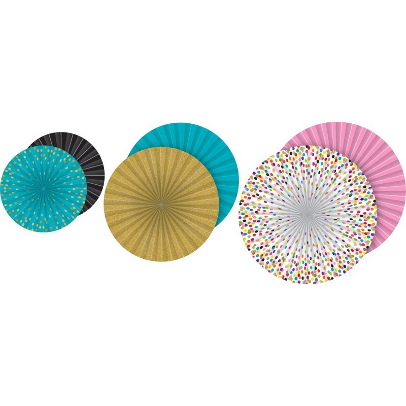 Teacher Created Resources® Confetti Hanging Paper Fans