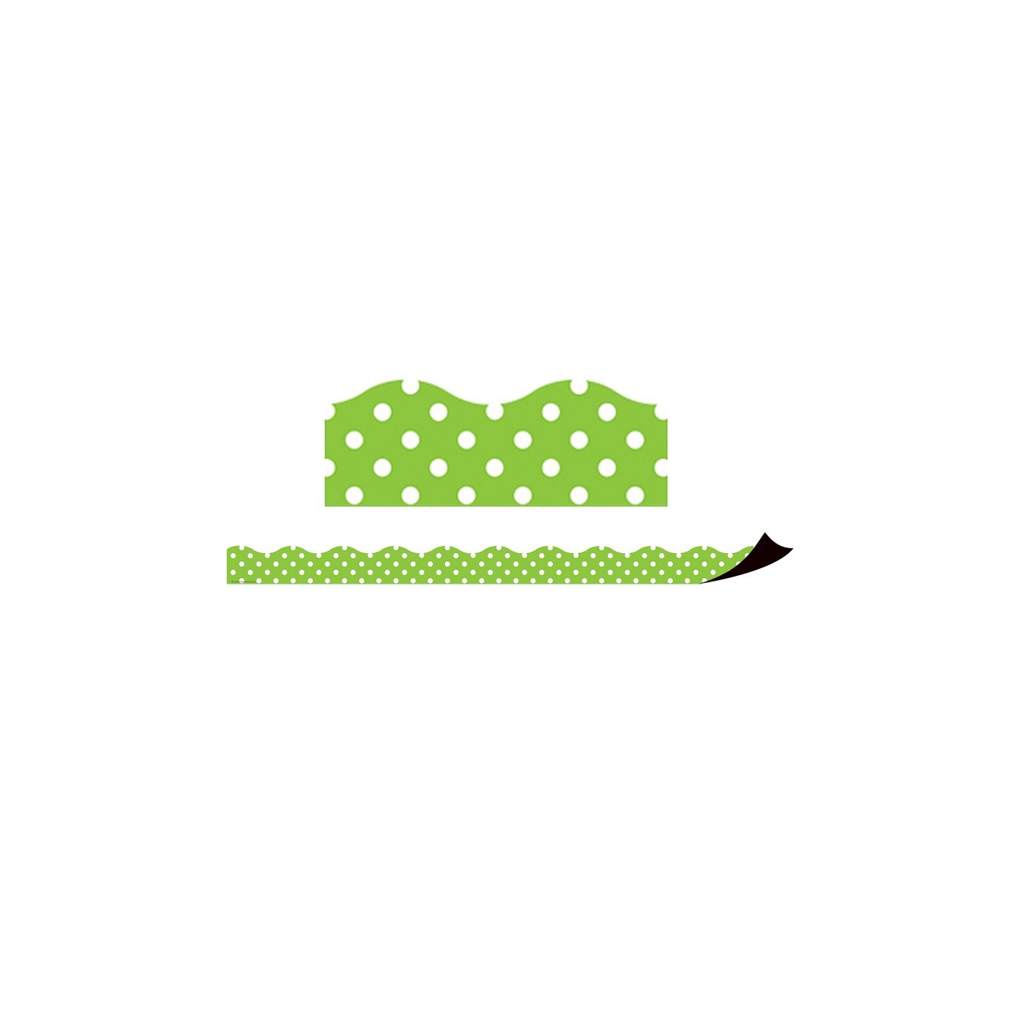 Teacher Created Resources® Magnetic Borders, Lime Polka Dots, 24 Feet