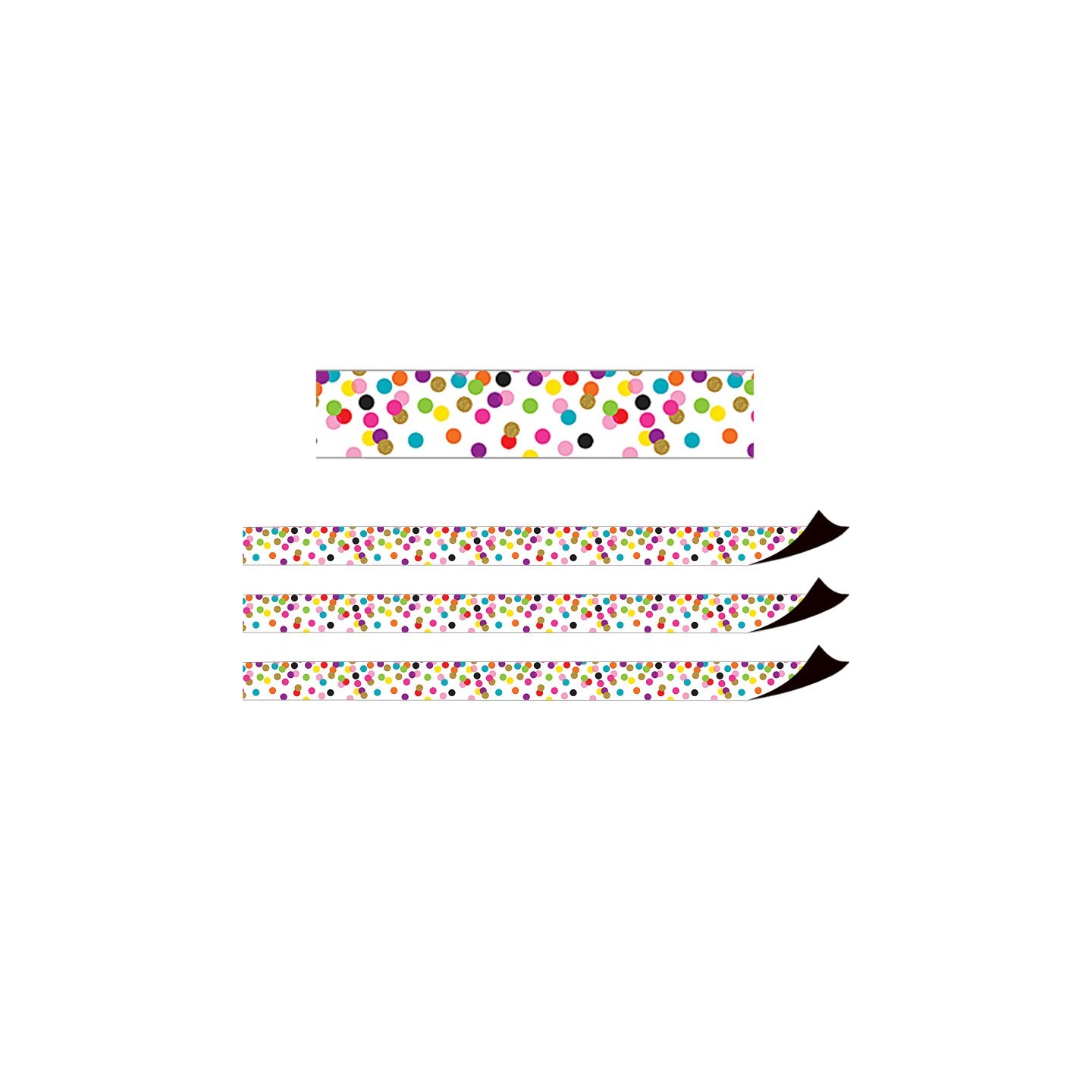 Teacher Created Resources® Confetti Magnetic Border, 24 Feet Per Pack, 3 Packs