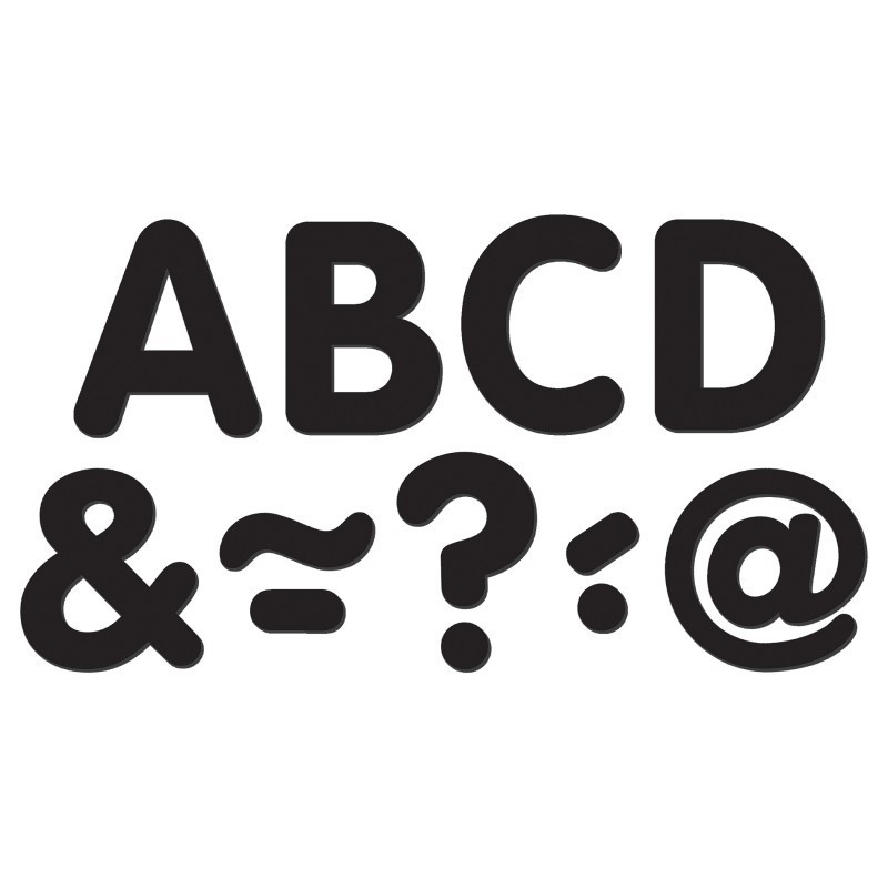 Teacher Created Resources® Black Classic 2" Magnetic Letters