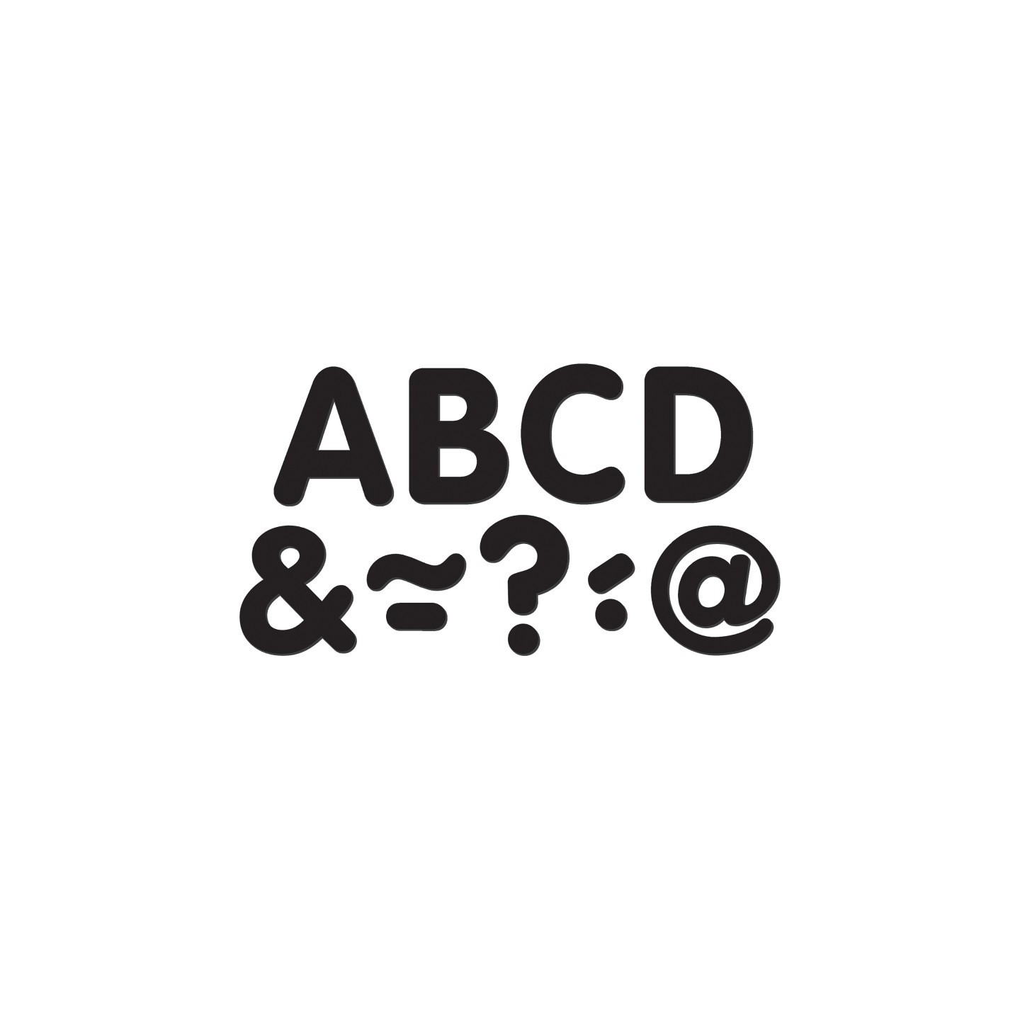 Teacher Created Resources® Black Classic 2" Magnetic Letters
