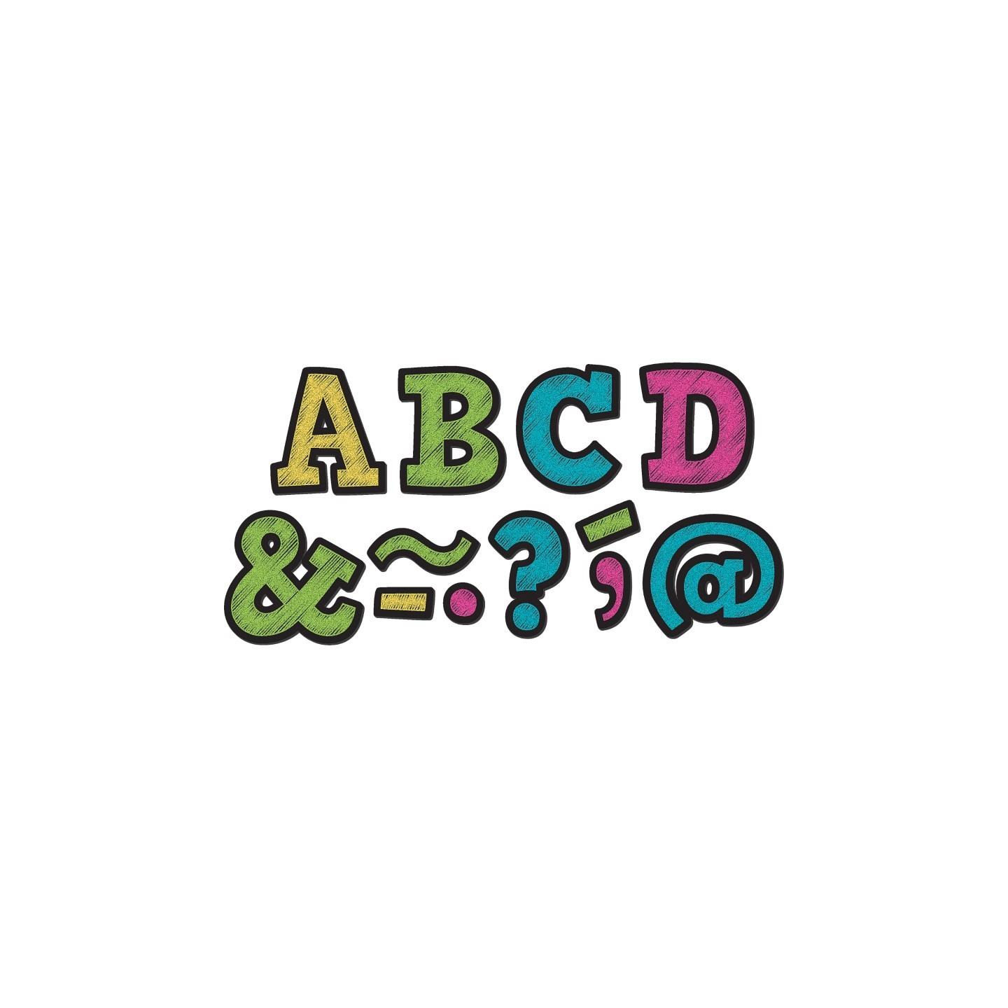 Teacher Created Resources® Chalkboard Brights Bold Block 2" Magnetic Letters