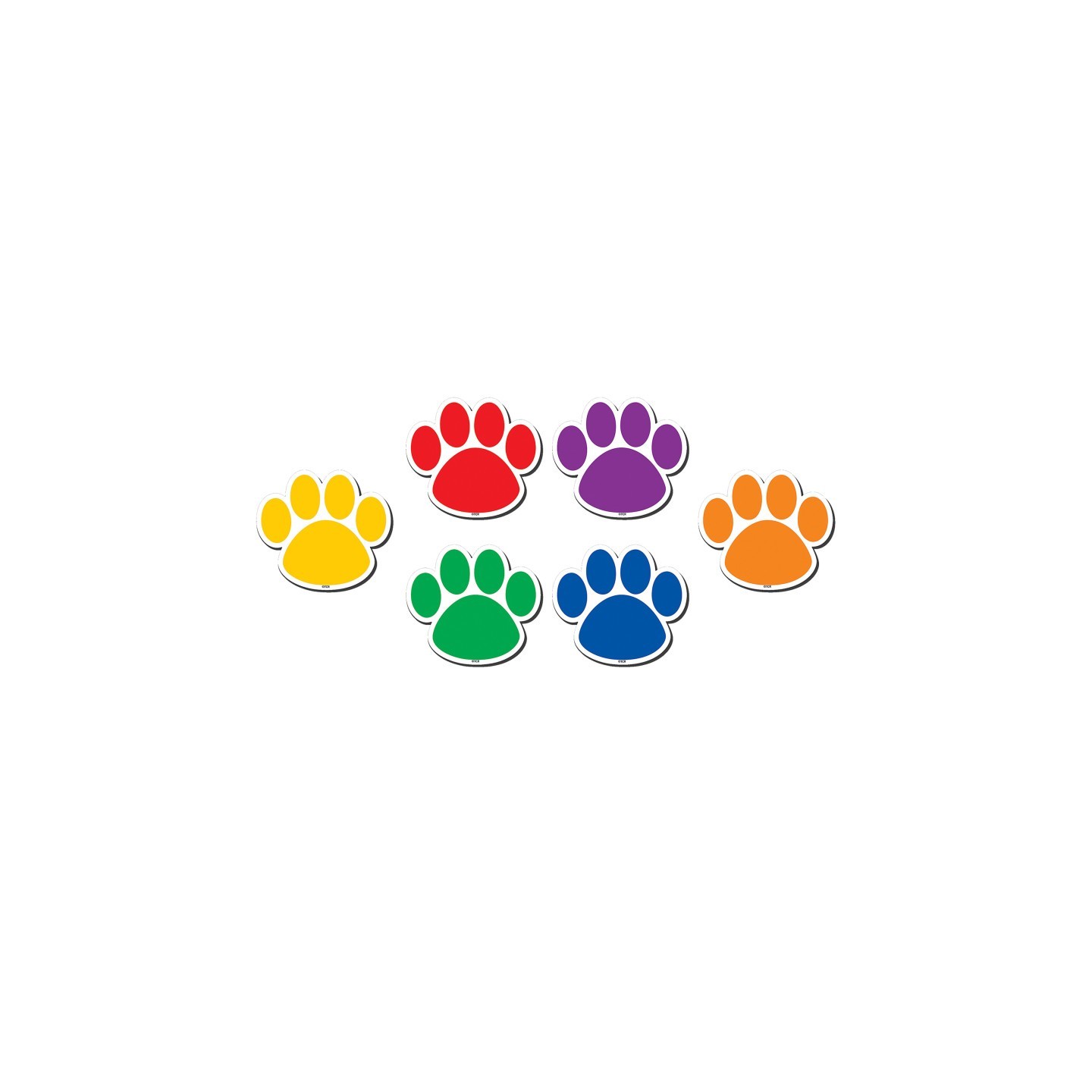 Teacher Created Resources® Colorful Paw Prints Magnetic Accents, Pack of 18