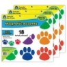 Teacher Created Resources® Colorful Paw Prints Magnetic Accents, 18 Per Packs, 3 Packs