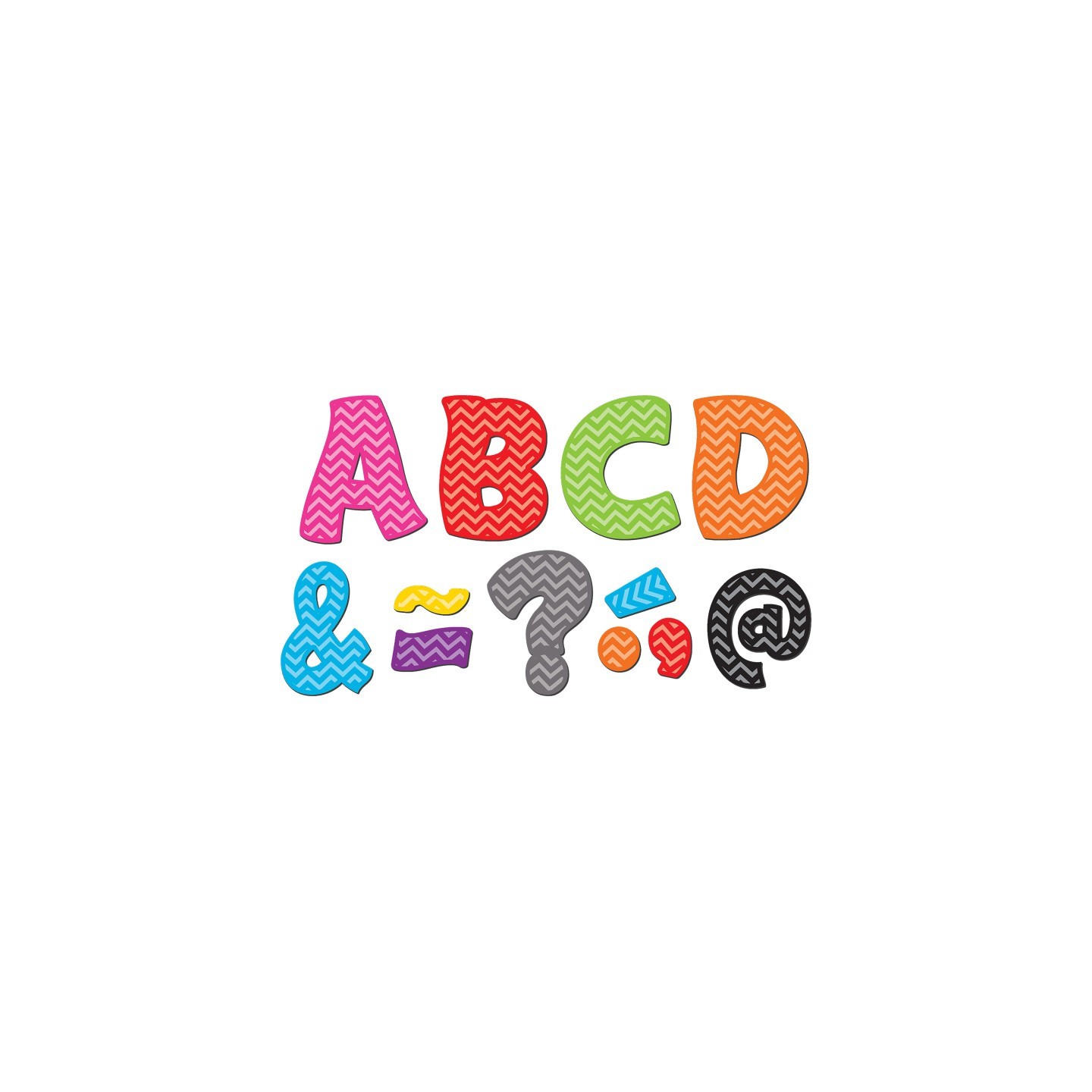 Teacher Created Resources® Chevron Funtastic Font 3" Magnetic Letters, 67 Pieces