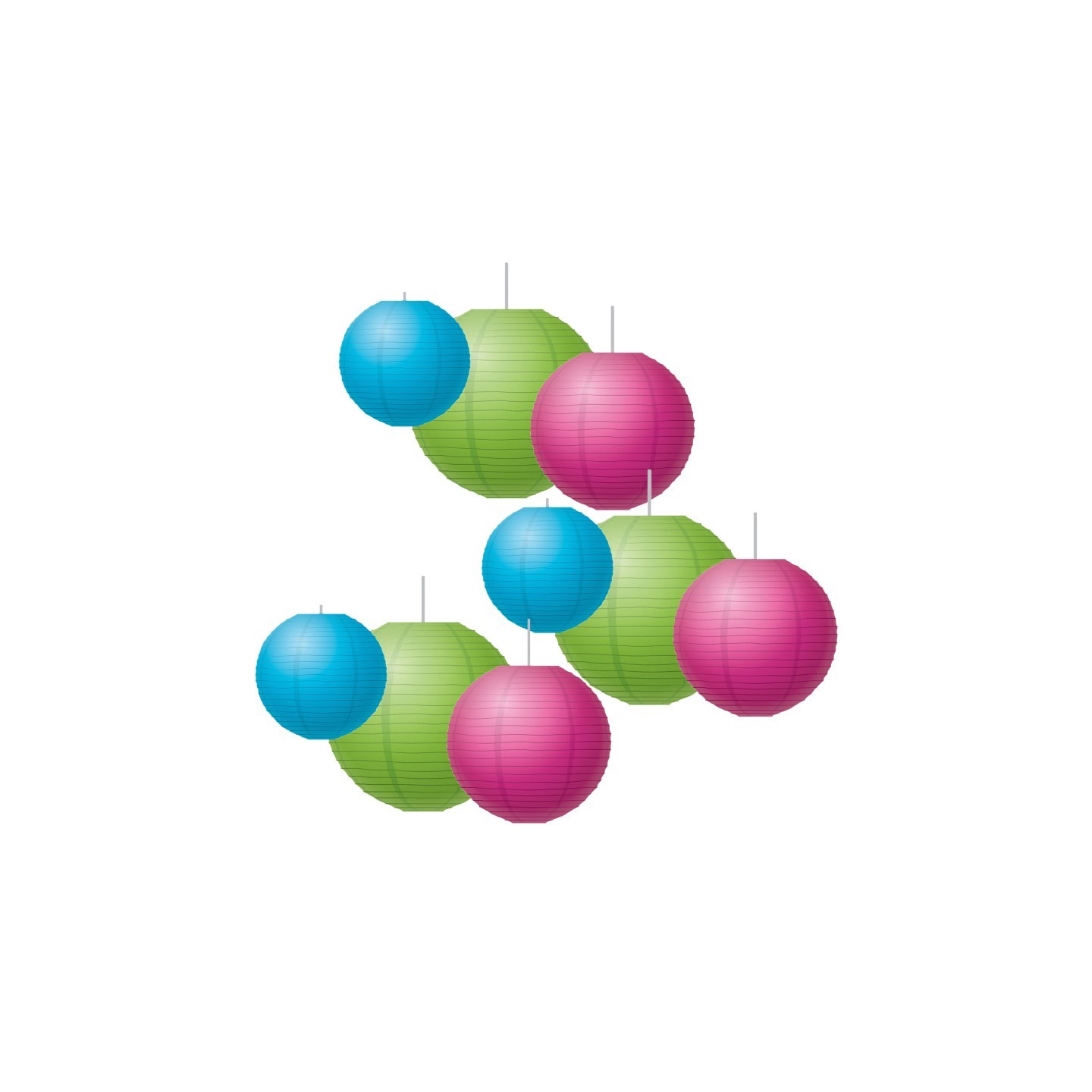 Teacher Created Resources® Brights Paper Lanterns, 3 Per Pack, 3 Packs