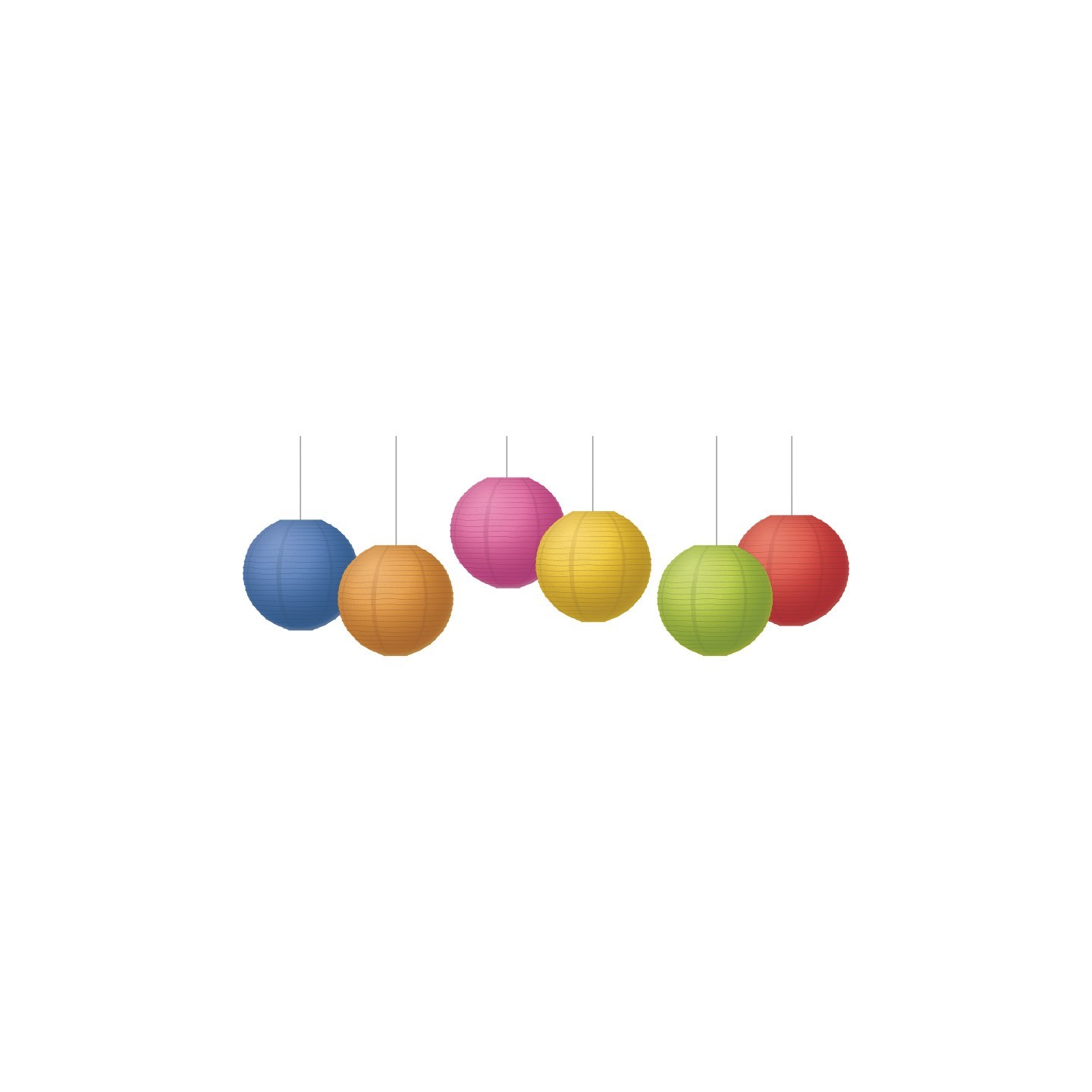 Teacher Created Resources® Colorful 8" Hanging Paper Lanterns, Pack of 6