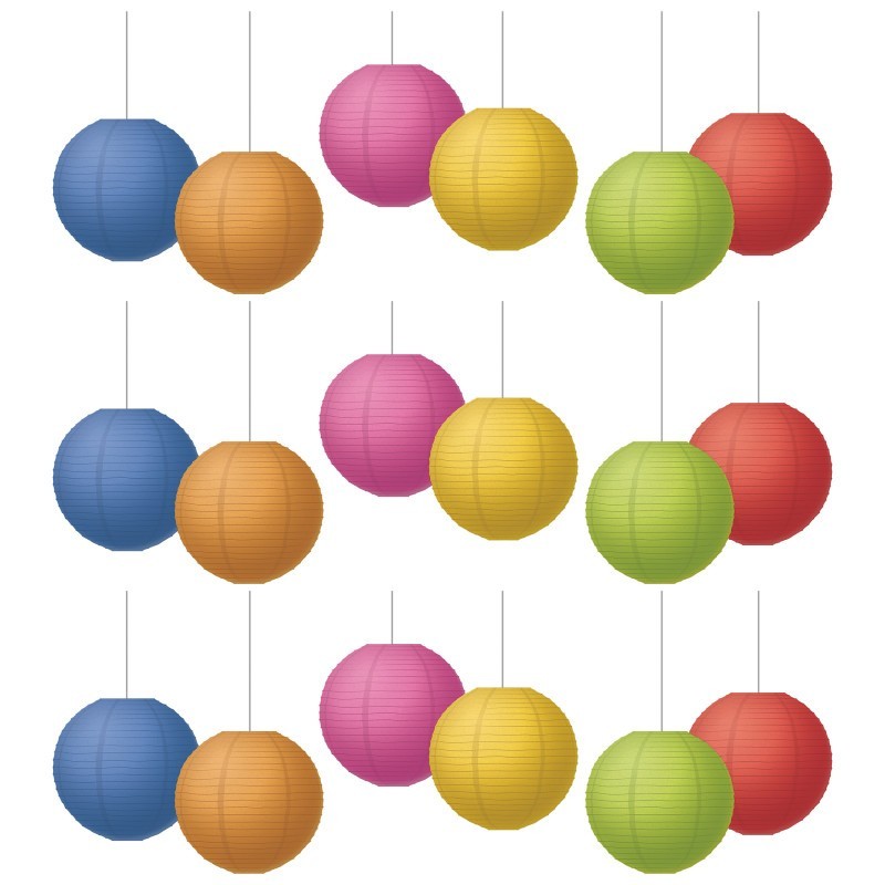 Teacher Created Resources® Colorful 8" Hanging Paper Lanterns, 6 Per Pack, 3 Packs