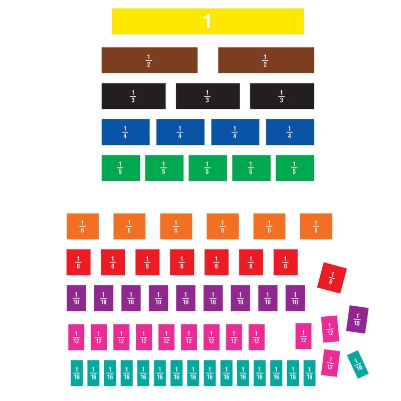 Teacher Created Resources® Fraction Tiles Magnetic Accents, 66 Pieces