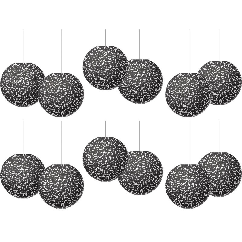 Teacher Created Resources® Composition 8" Hanging Paper Lanterns, 6 Per Pack, 2 Packs