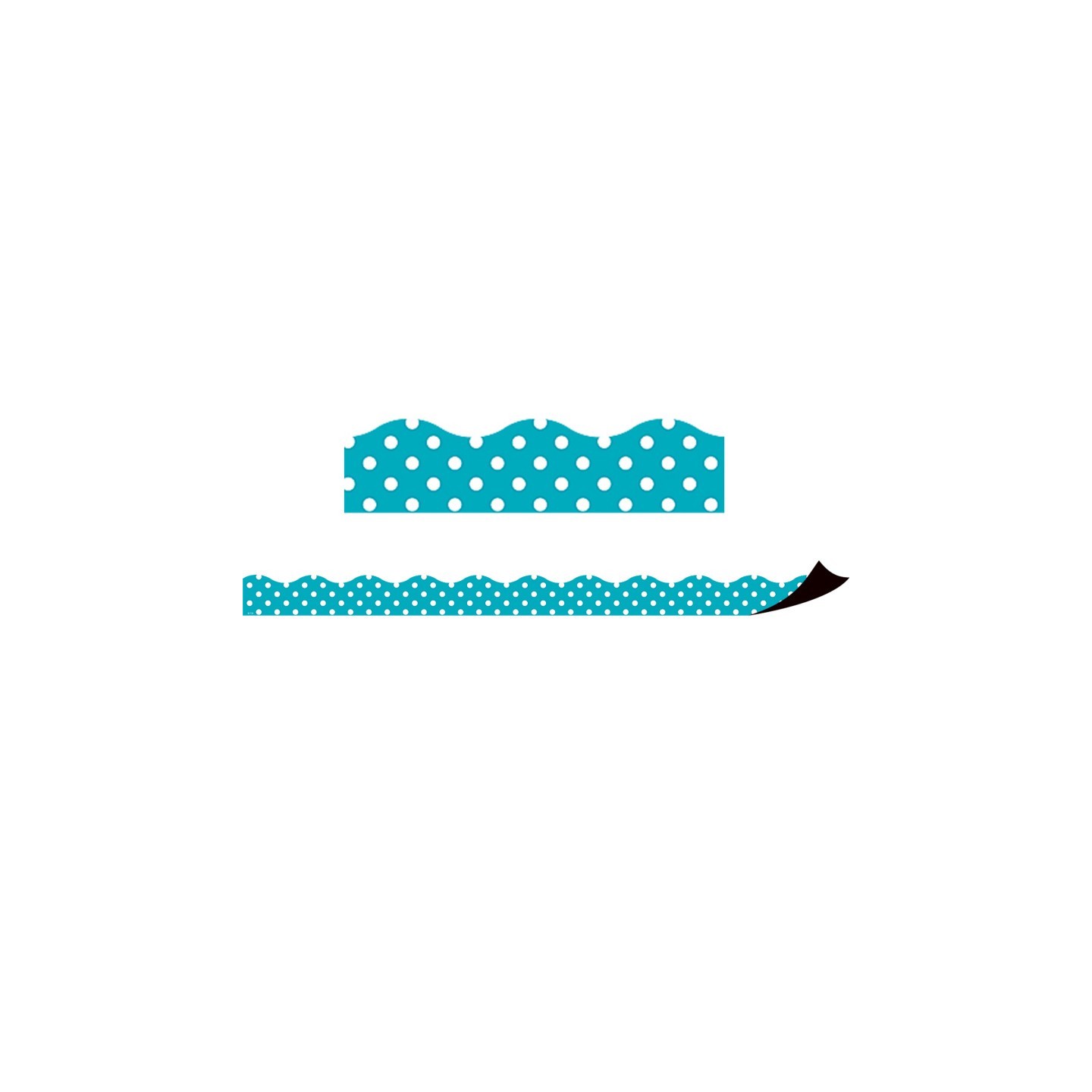 Teacher Created Resources® Teal Polka Dots Magnetic Border, 24 Feet
