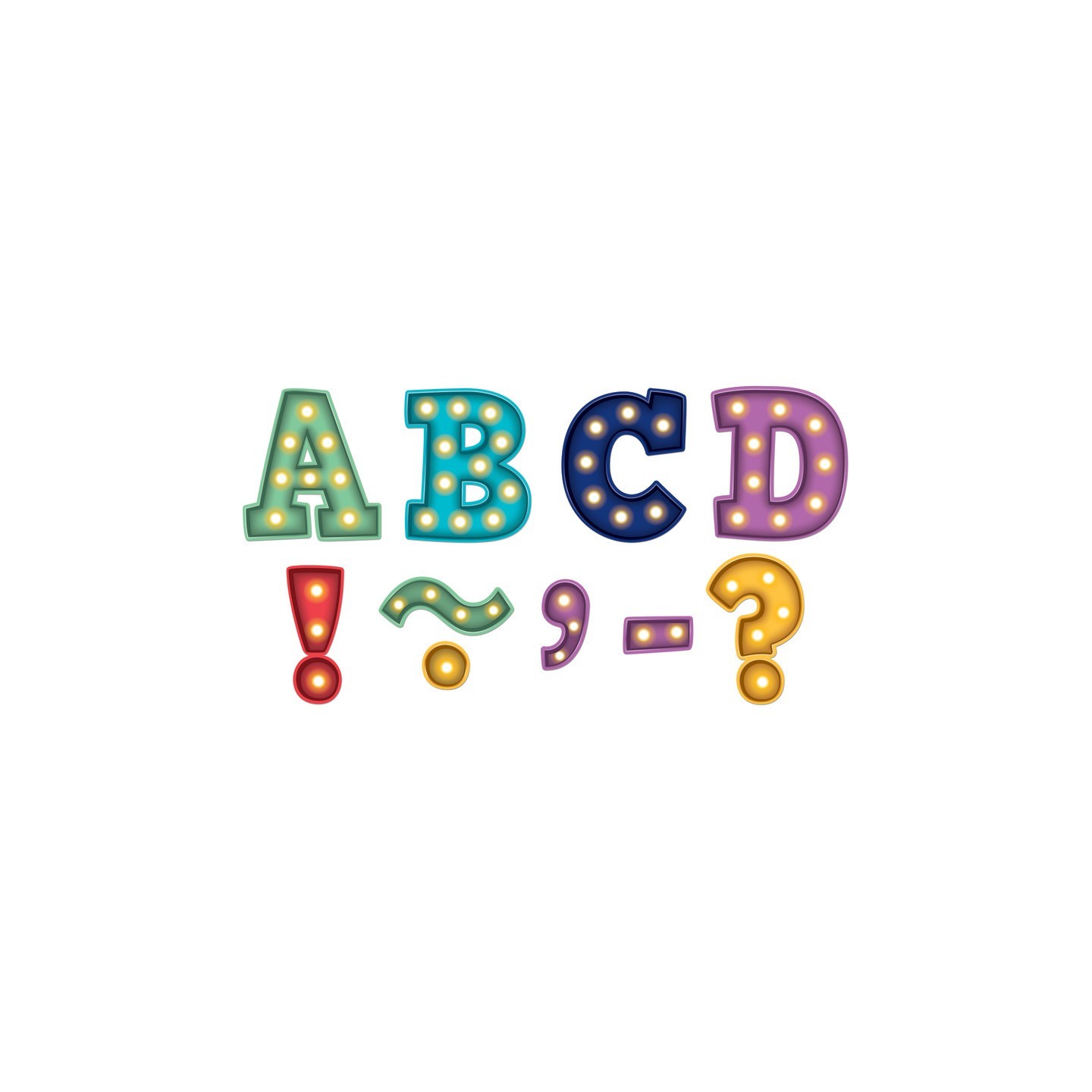 Teacher Created Resources® Marquee Bold Block 3" Magnetic Letters, 55 Pieces