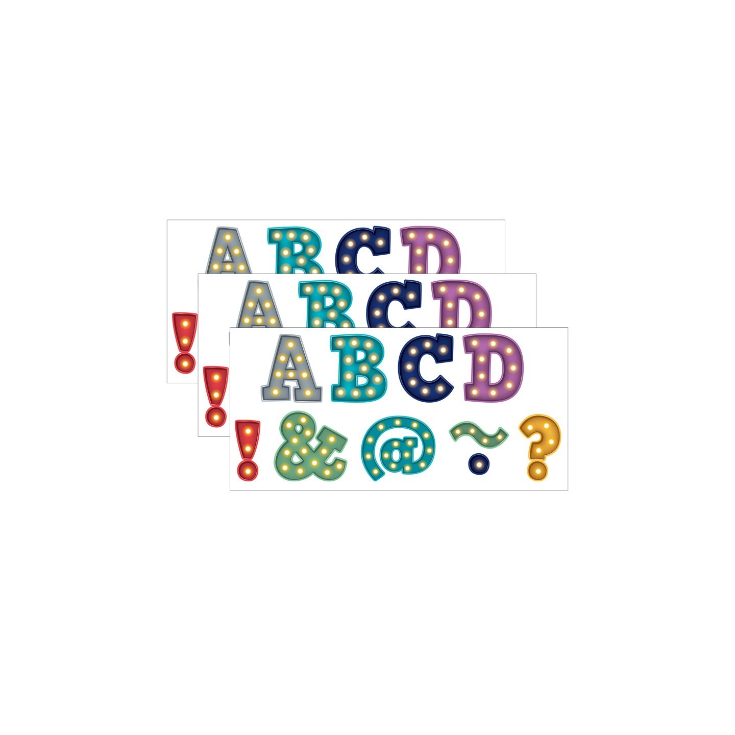 Teacher Created Resources® Marquee Bold Block 2" Magnetic Letters, 70 Pieces Per Pack, 3 Packs