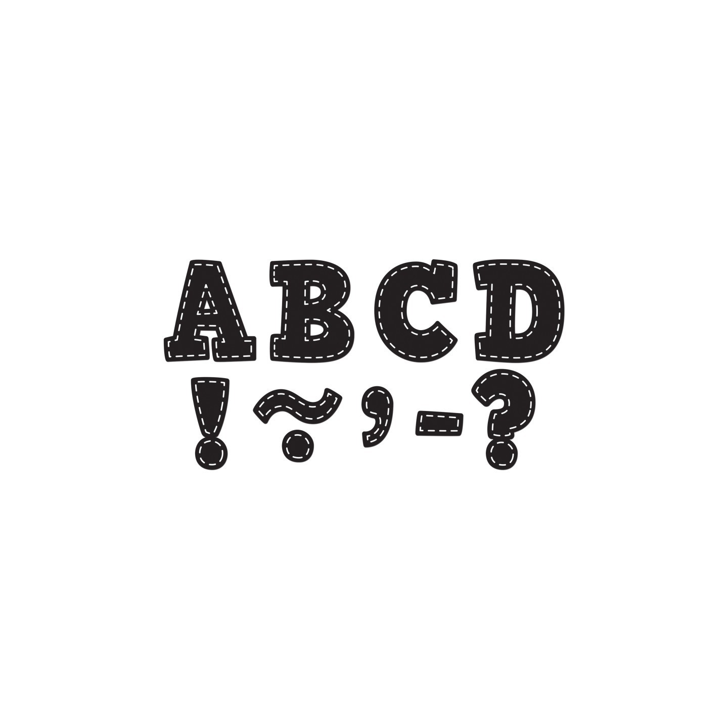 Teacher Created Resources® Black Stitch Bold Block 3" Magnetic Letters