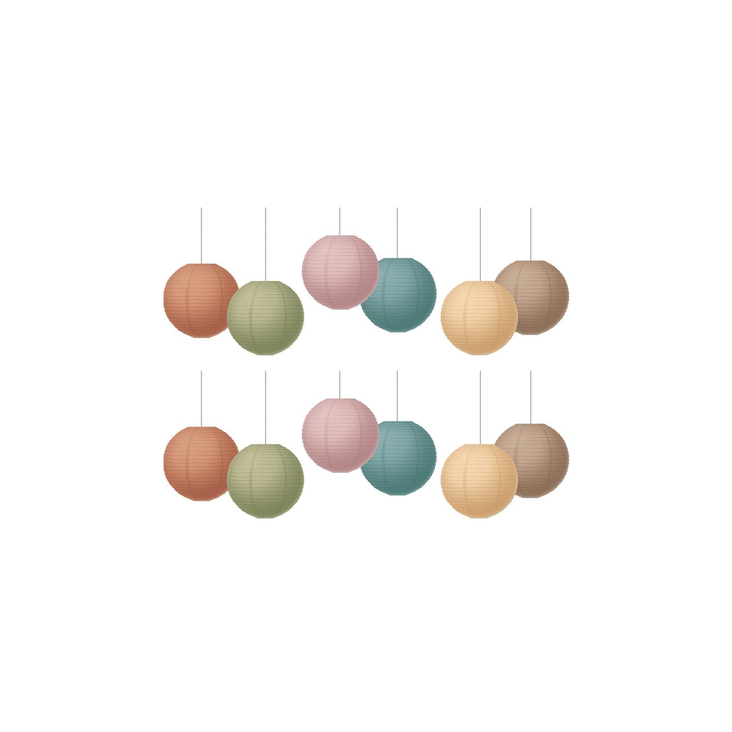 Teacher Created Resources® Everyone is Welcome 8" Hanging Paper Lanterns, 6 Per Pack, 2 Packs