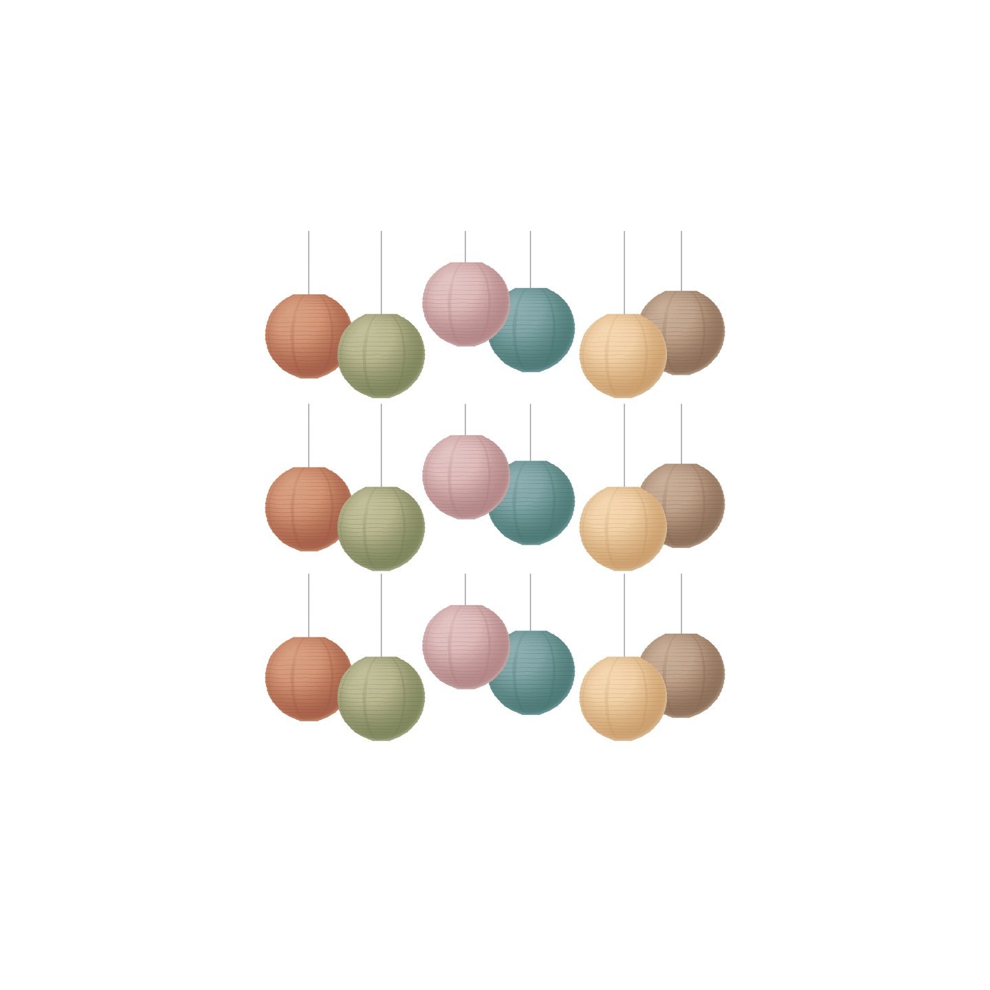 Teacher Created Resources® Everyone is Welcome 8" Hanging Paper Lanterns, 6 Per Pack, 3 Packs